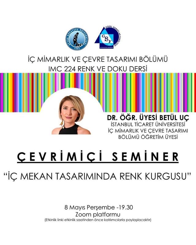 Afyon Kocatepe Üniversitesi'nde İç Mekân Tasarımında Renk Kurgusu Semineri Düzenlendi
