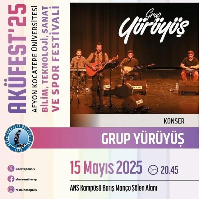 Grup Yürüyüş, AKÜFEST'25'te Filistin İçin Söylenecek Ezgilerle Sahne Alacak