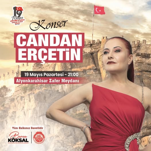 Afyonkarahisar Zafer Meydanı'nda Candan Erçetin ile 19 Mayıs Coşkusu!