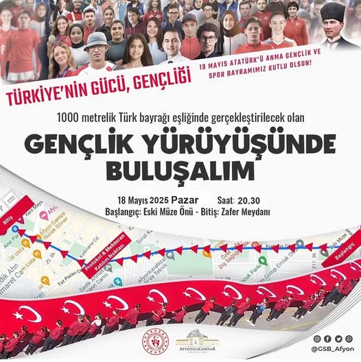 Afyonkarahisar'da 1000 Metrelik Türk Bayrağıyla Coşku Zirveye Ulaşacak!