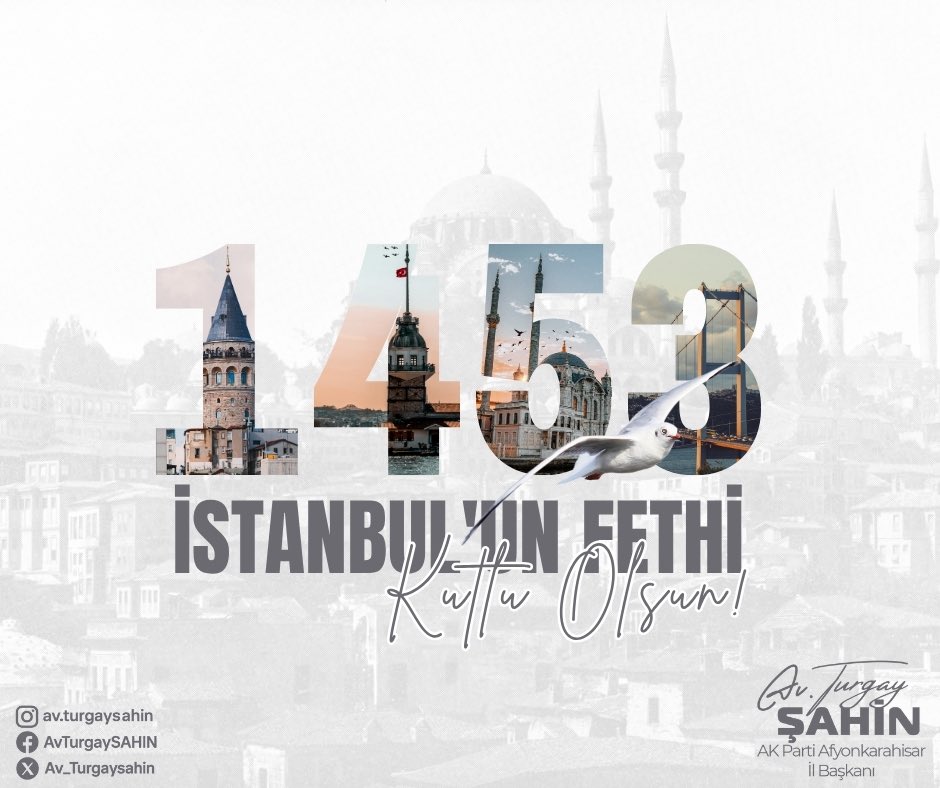 Afyonkarahisar'dan İstanbul'un Fethi'ne Vurgun