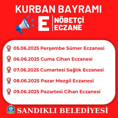 Sandıklı'da Kurban Bayramı Nöbetçi Eczaneleri Açıklandı