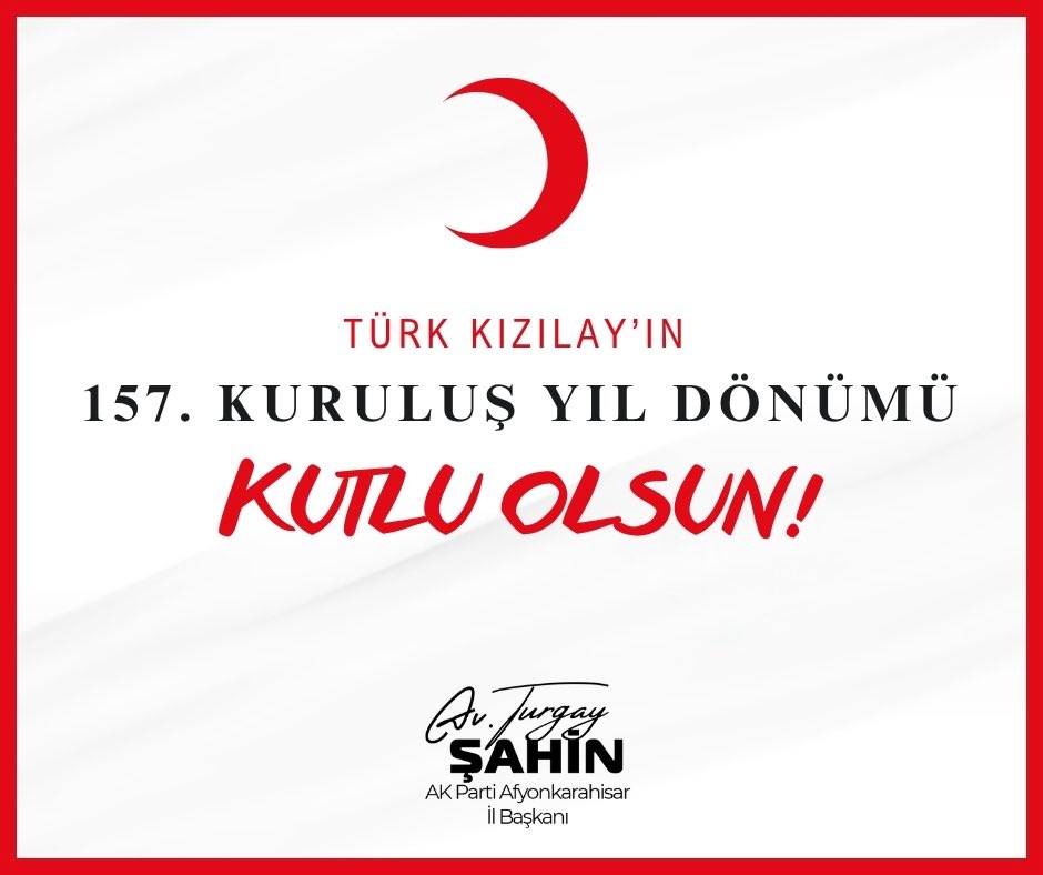Afyonkarahisar'da Türk Kızılay'ın 157. Yıl Dönümü Kutlandı