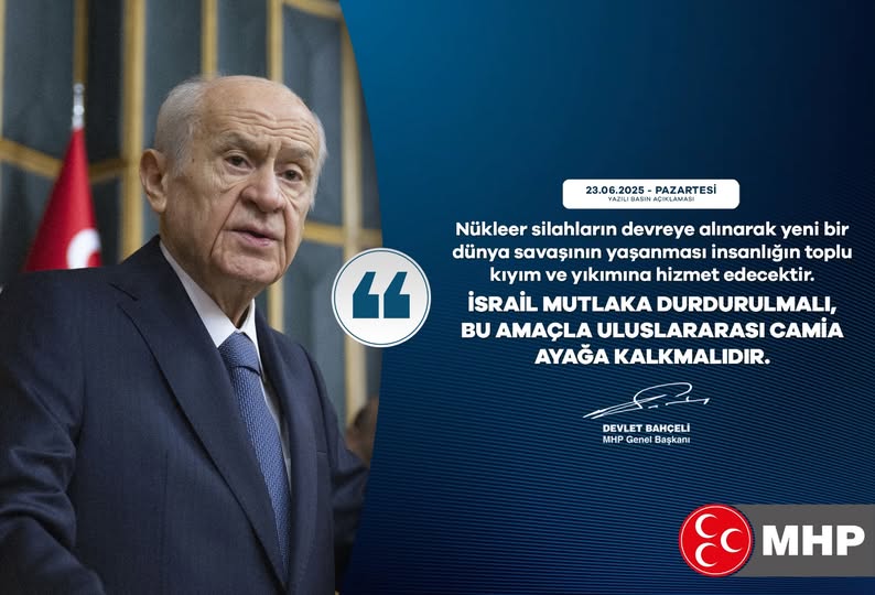 Afyonkarahisar MHP'den İsrail'e Çağrı ve Savaş Uyarısı