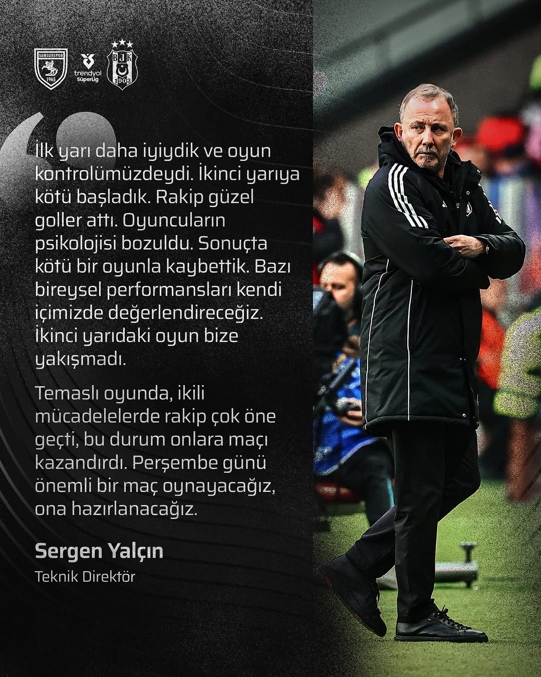 Sergen Yalçın: 'İkinci Yarı Bize Yakışmadı'