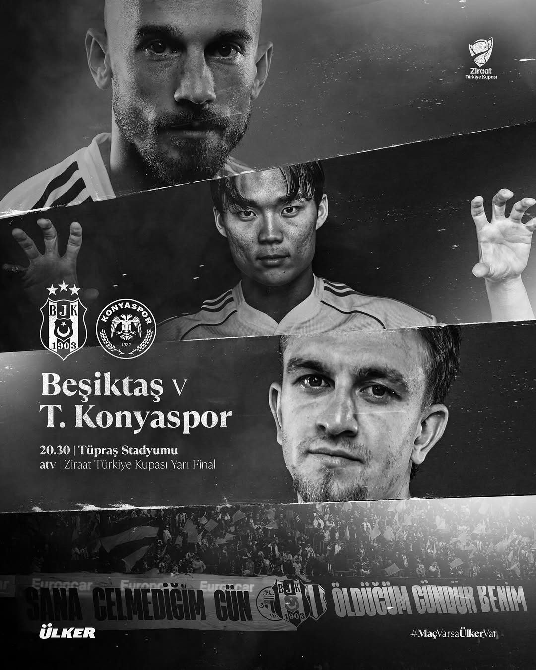 Beşiktaş'ın Bugünkü Maçı: Tümosan Konyaspor ile Ziraat Türkiye Kupası Yarı Final Maçı