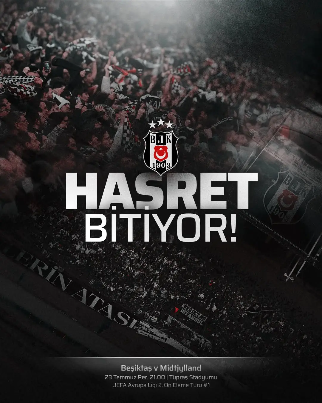 Beşiktaş - Midtjylland Avrupa Ligi Maçı Perşembe Günü Saat 21.00'de!
