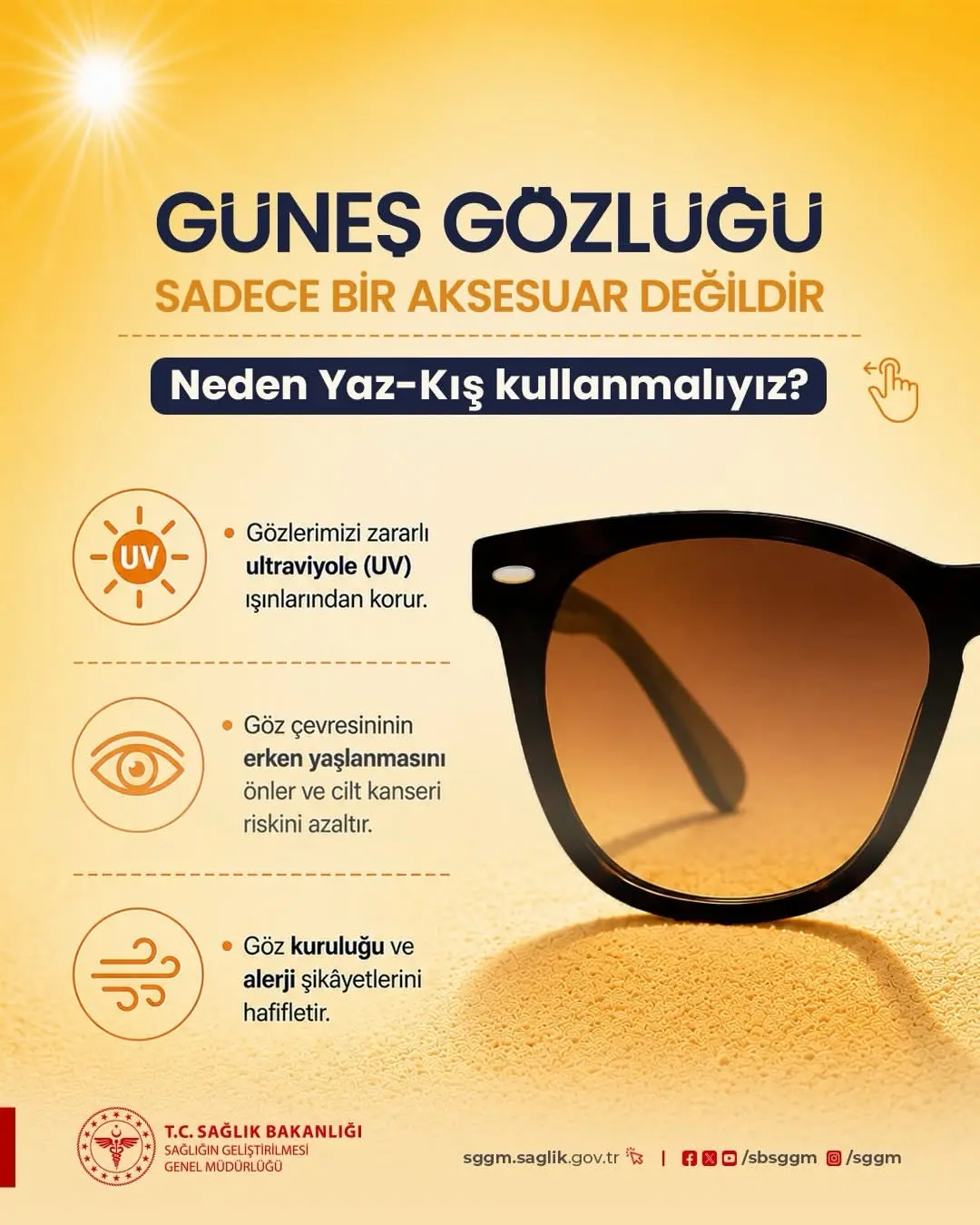 Güneş gözlüğünün göz sağlığı üzerindeki önemi