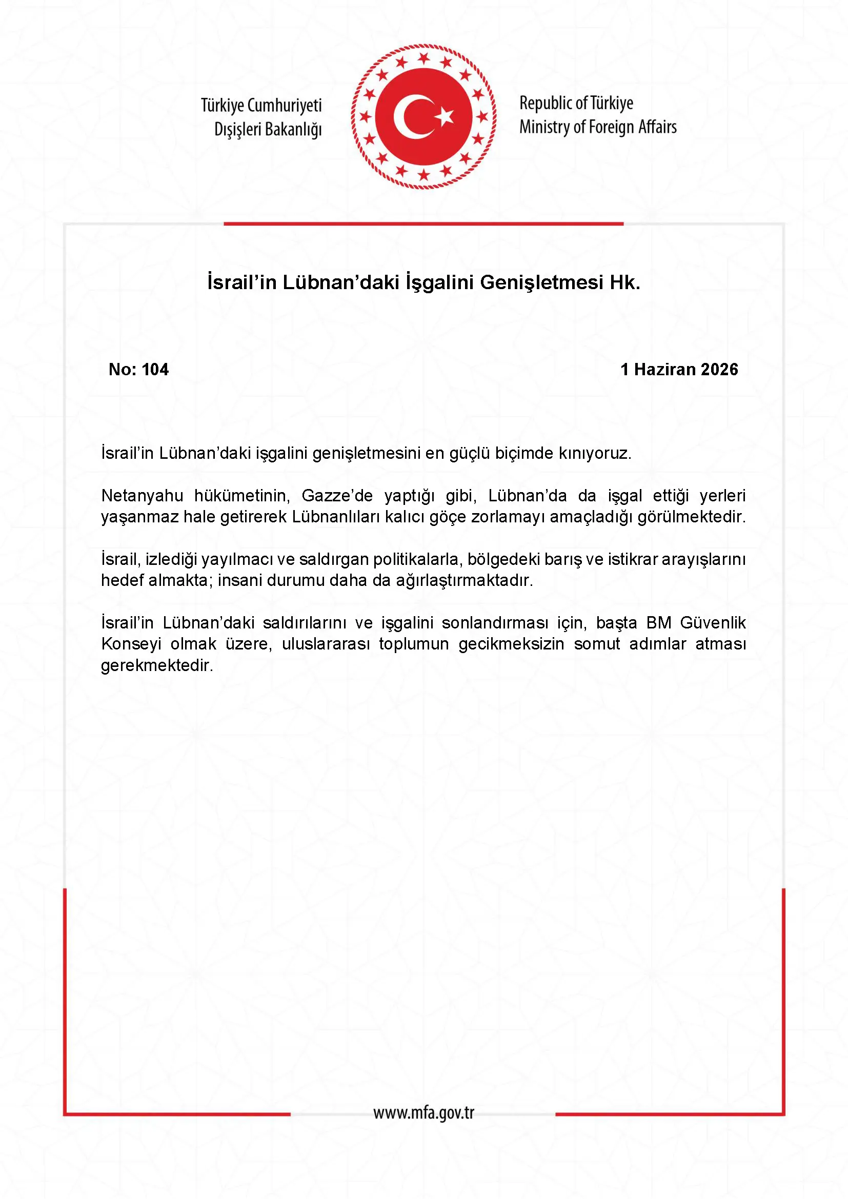 İsrail'in Lübnan'daki İşgalini Genişletme İddiası