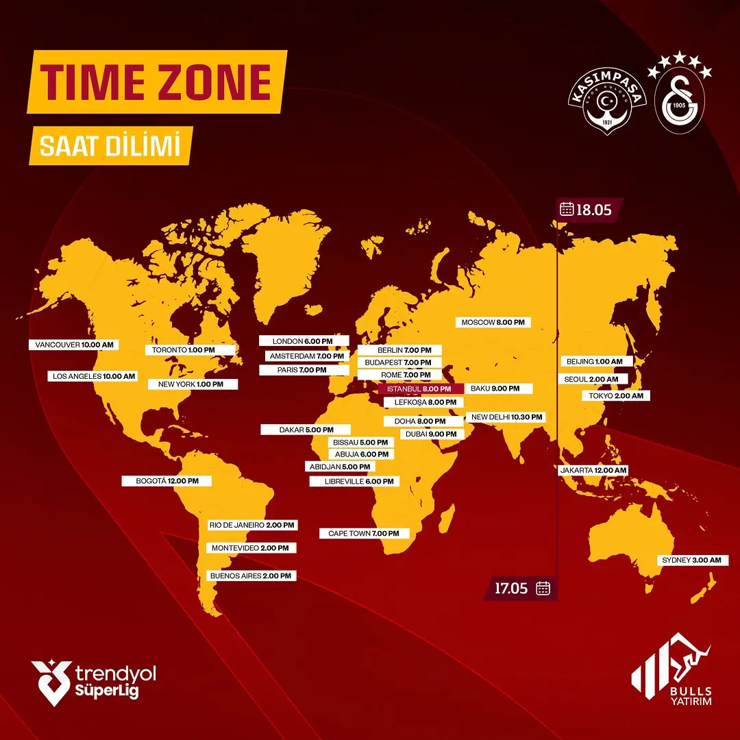 Galatasaray'ın Kasımpaşa Maçı İçin Dünya Çapında Taraftar Buluşması