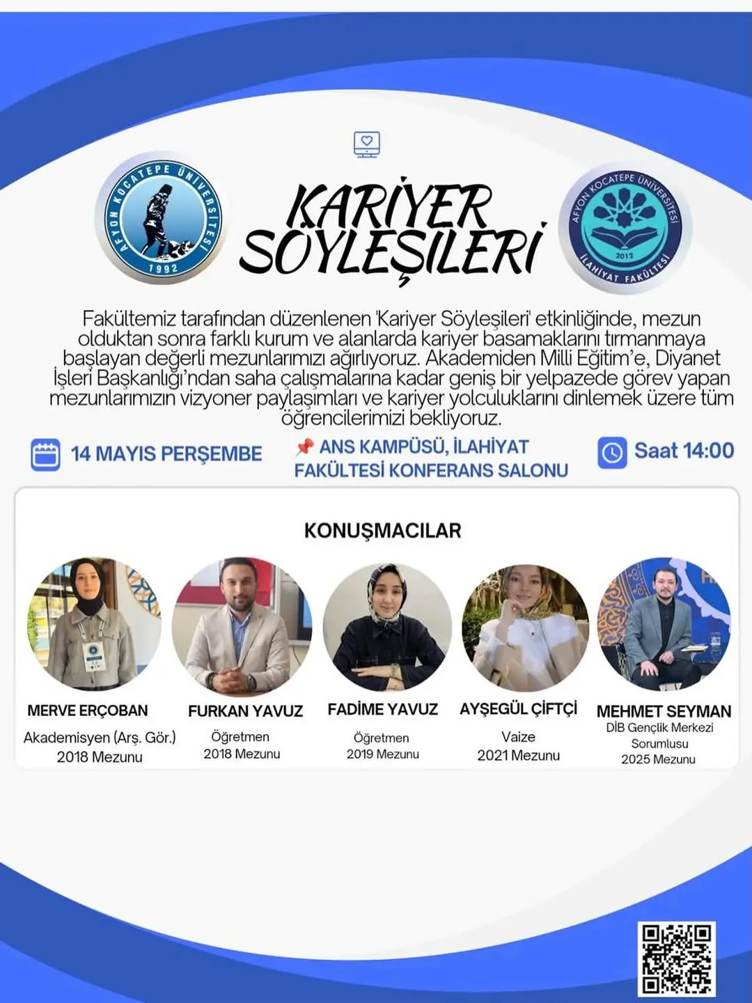 Afyon Kocatepe Üniversitesi'nde Bugün: Kariyer Söyleşileri