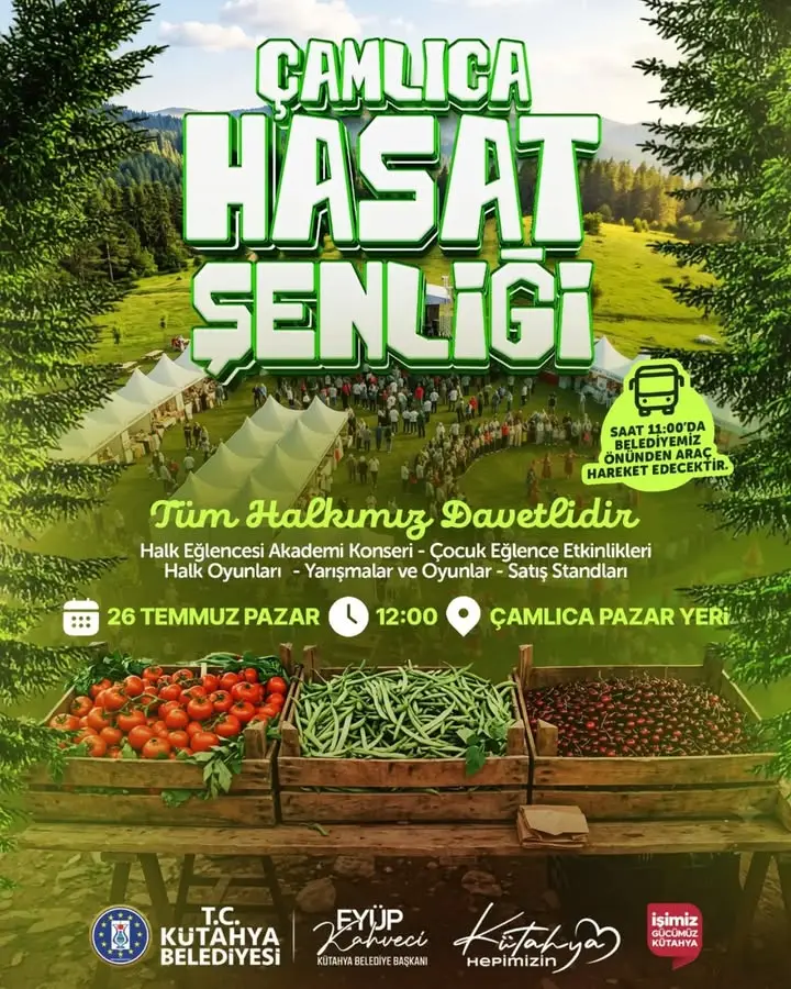 Kütahya'da Çamlıca Şenliği Bugün Başlıyor