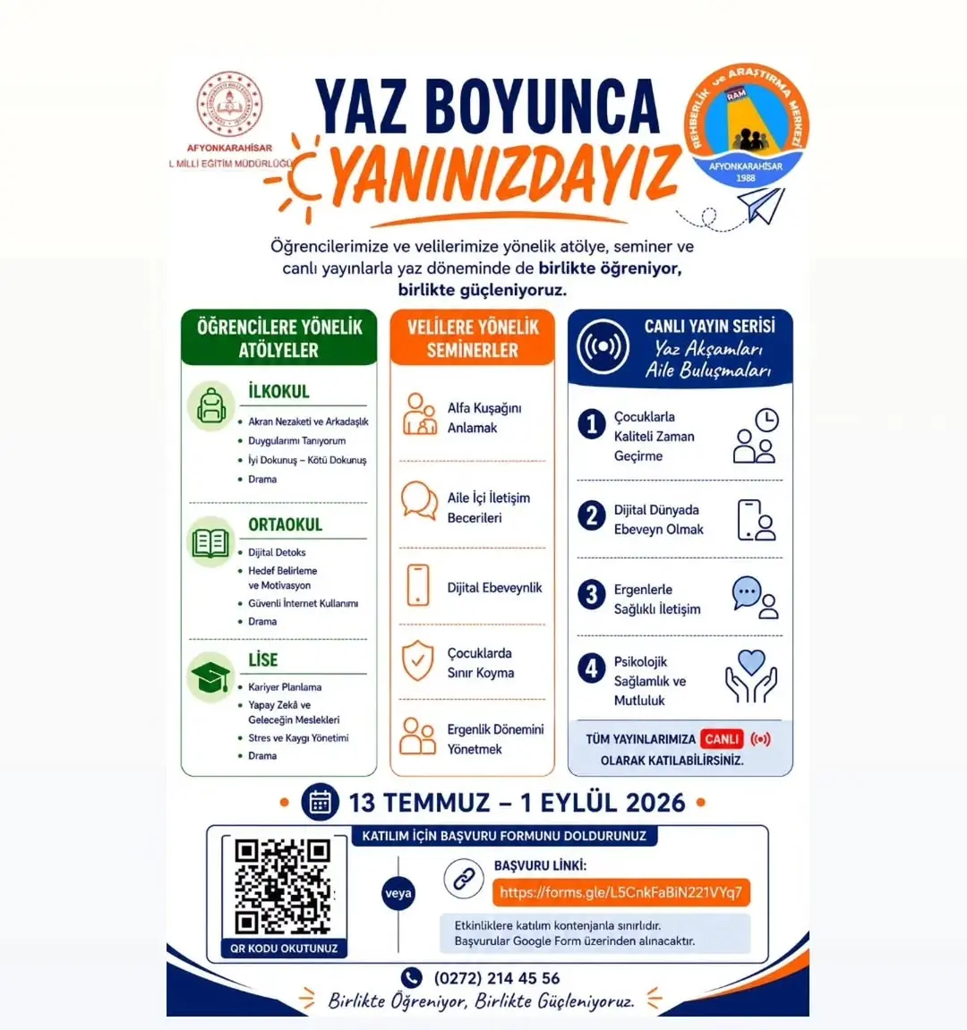 Afyonkarahisar'da Yaz Dönemi Etkinlikleri