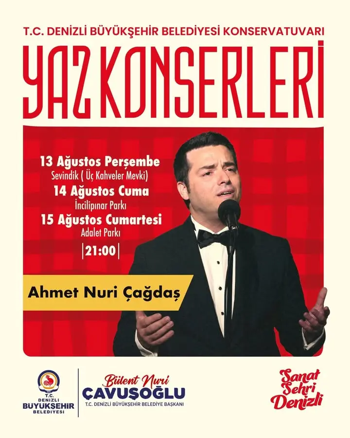 Denizli'de Yaz Boyunca Müzik Etkinlikleri Düzenlenecek