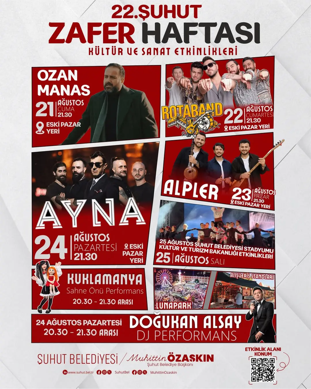 Şuhut Belediyesi Zafer Haftası Kültür ve Sanat Etkinlikleri