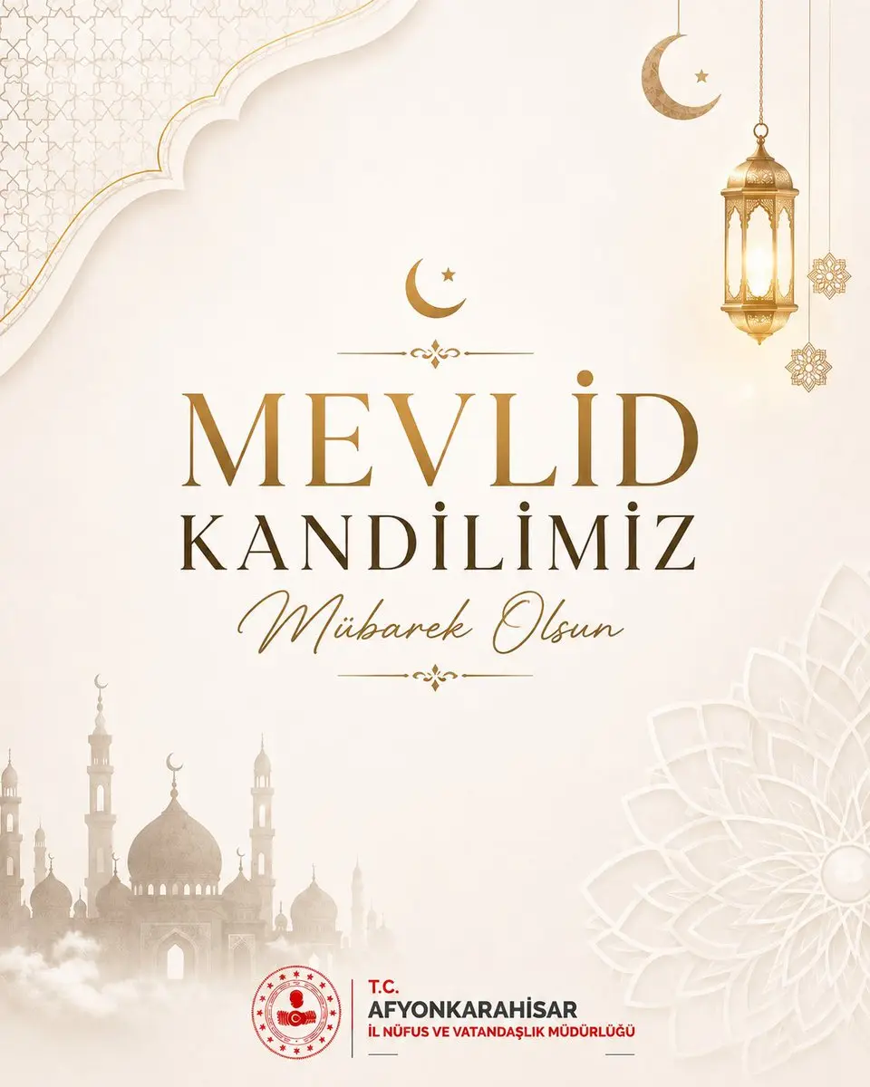 Afyonkarahisar'dan mübarek gece mesajı