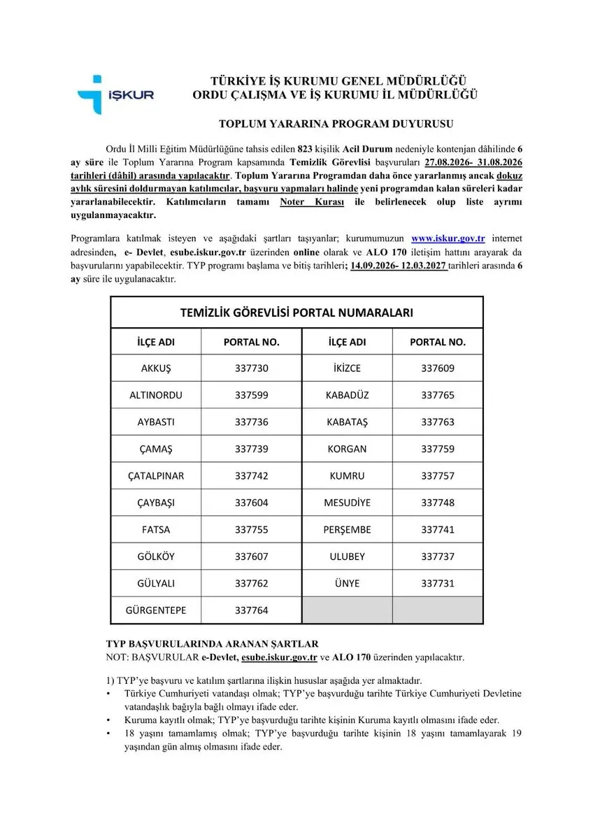 2026-2027 TYP Başvuru Duyurusu Yapıldı