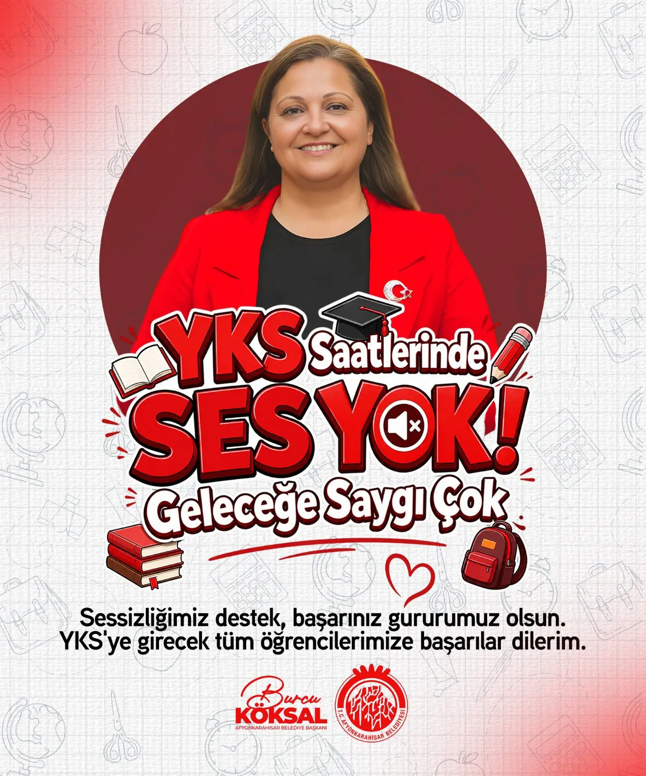 YKS'ye girecek öğrencilere başarı dilekleri