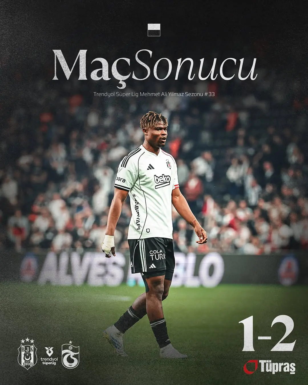 Beşiktaş 1-2 Trabzonspor Maçı Sonucu