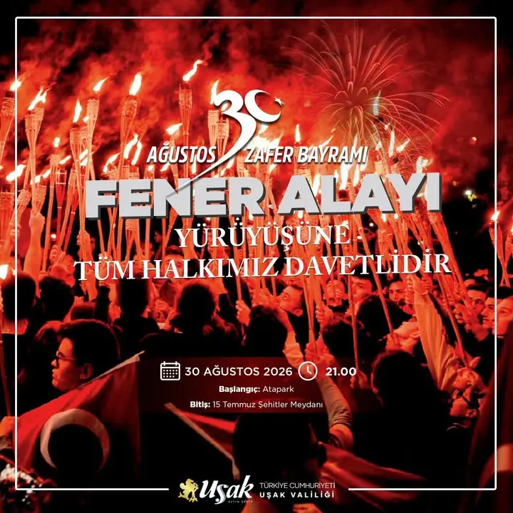 Uşak'ta Fener Alayı Yürüyüşü Düzenlenecek