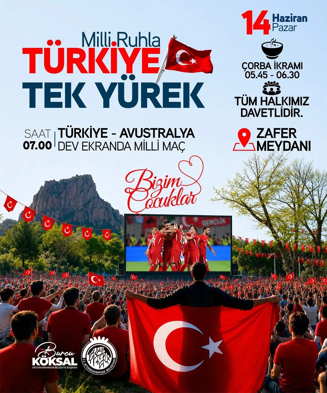 Afyonkarahisar'da A Milli Takım Coşkusu