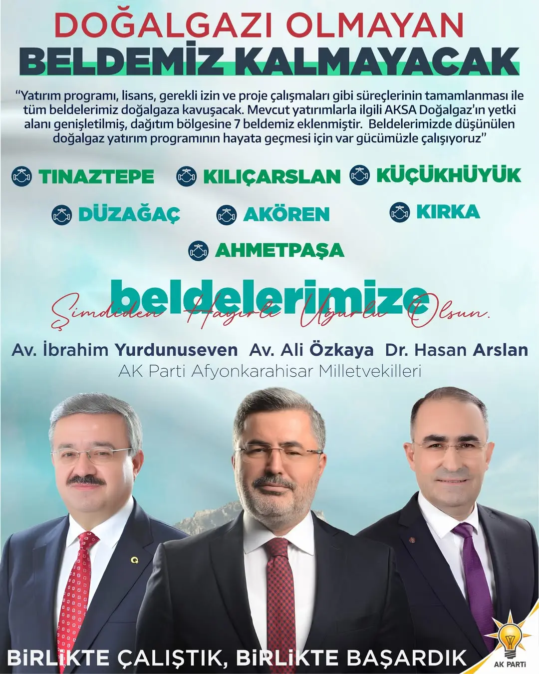 Afyonkarahisar'da Doğalgaz Yatırımları Devam Ediyor