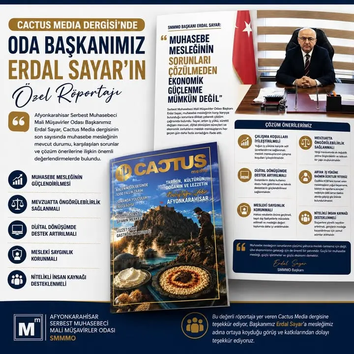 Afyonkarahisar Mali Müşavirler Odası'nın Paylaşımı