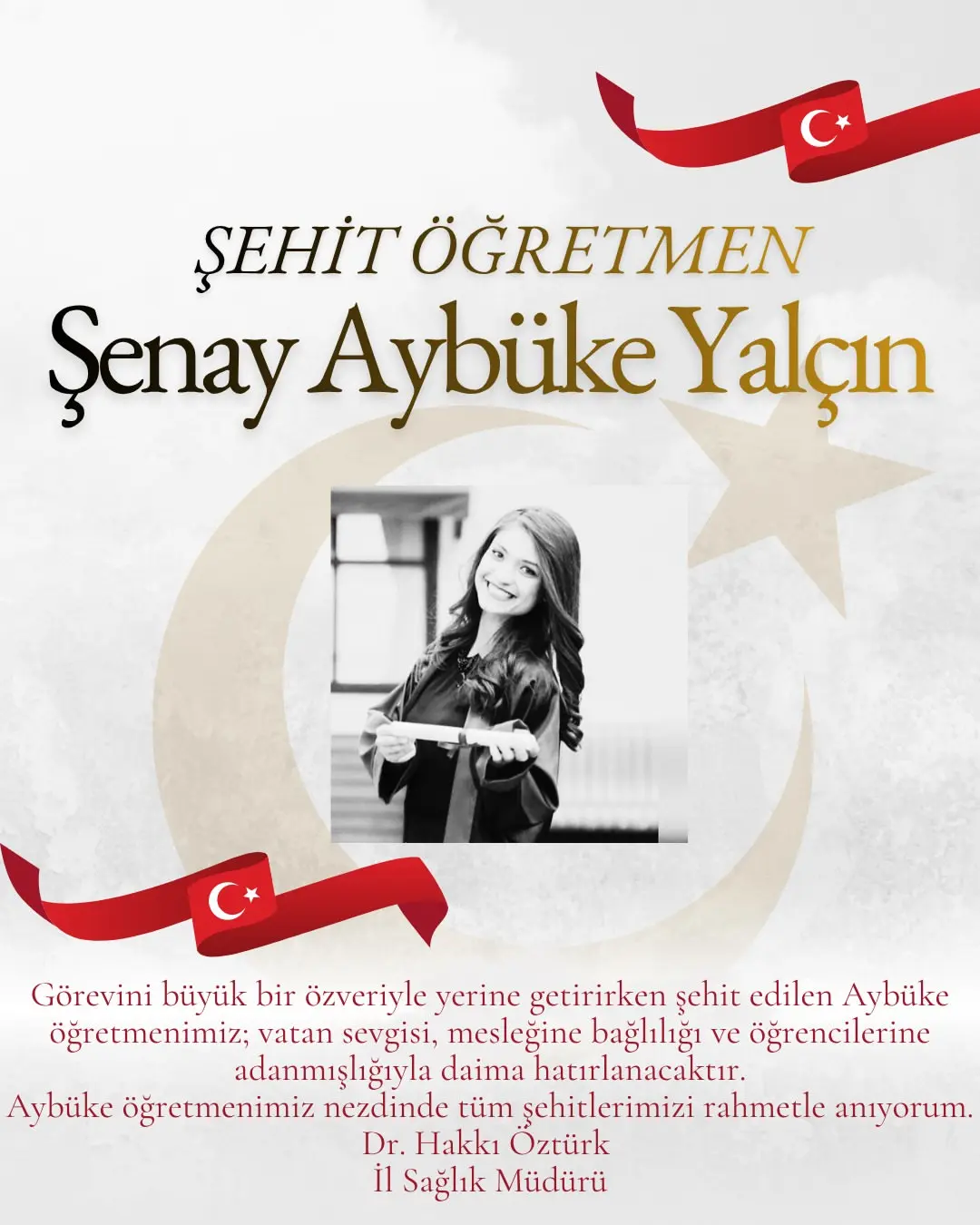 Aybüke öğretmen, vatan sevgisiyle anıldı