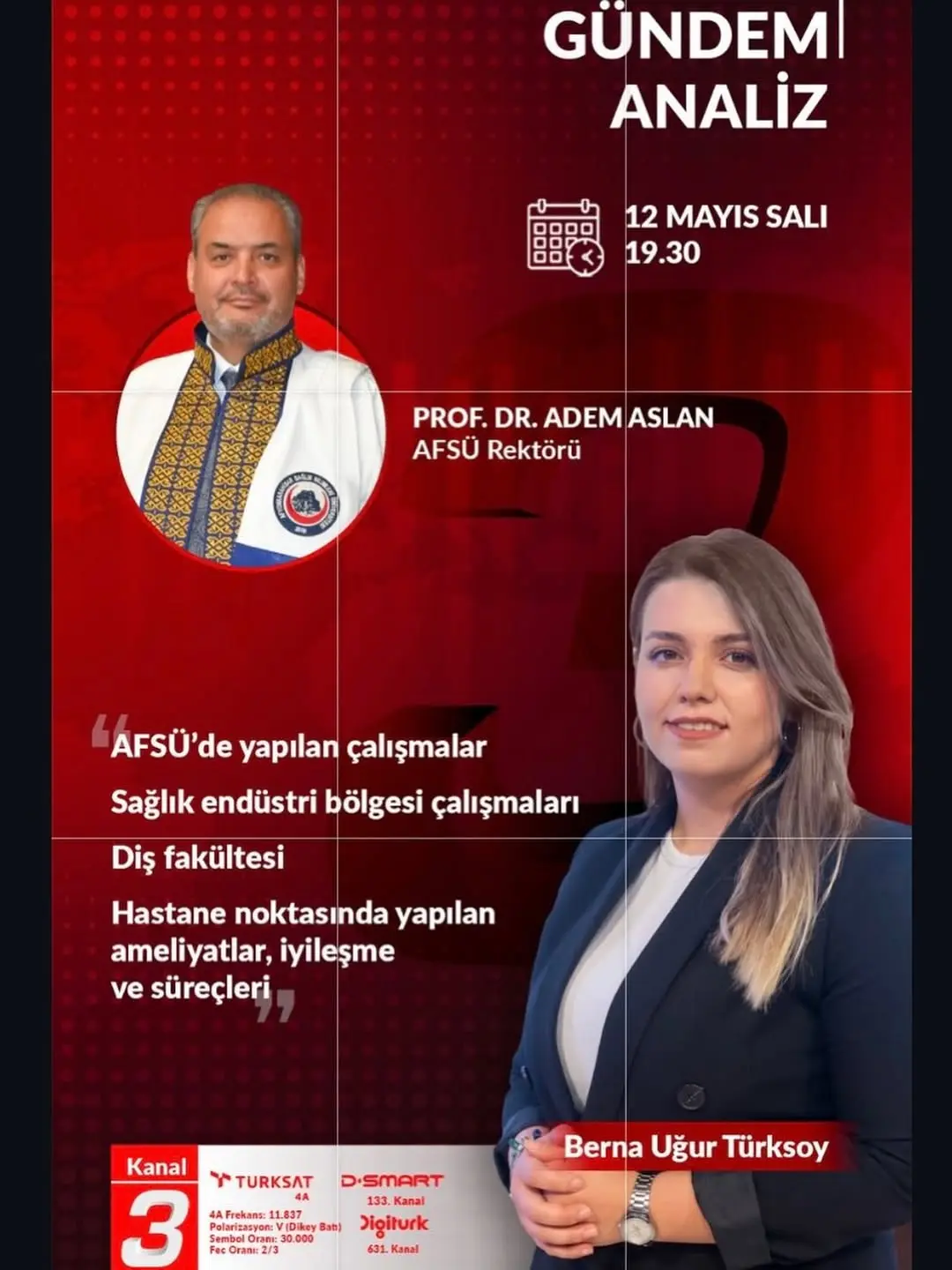 Kanal3 Gündem Analiz: Afyonkarahisar Sağlık Bilimleri Üniversitesi Açıklaması