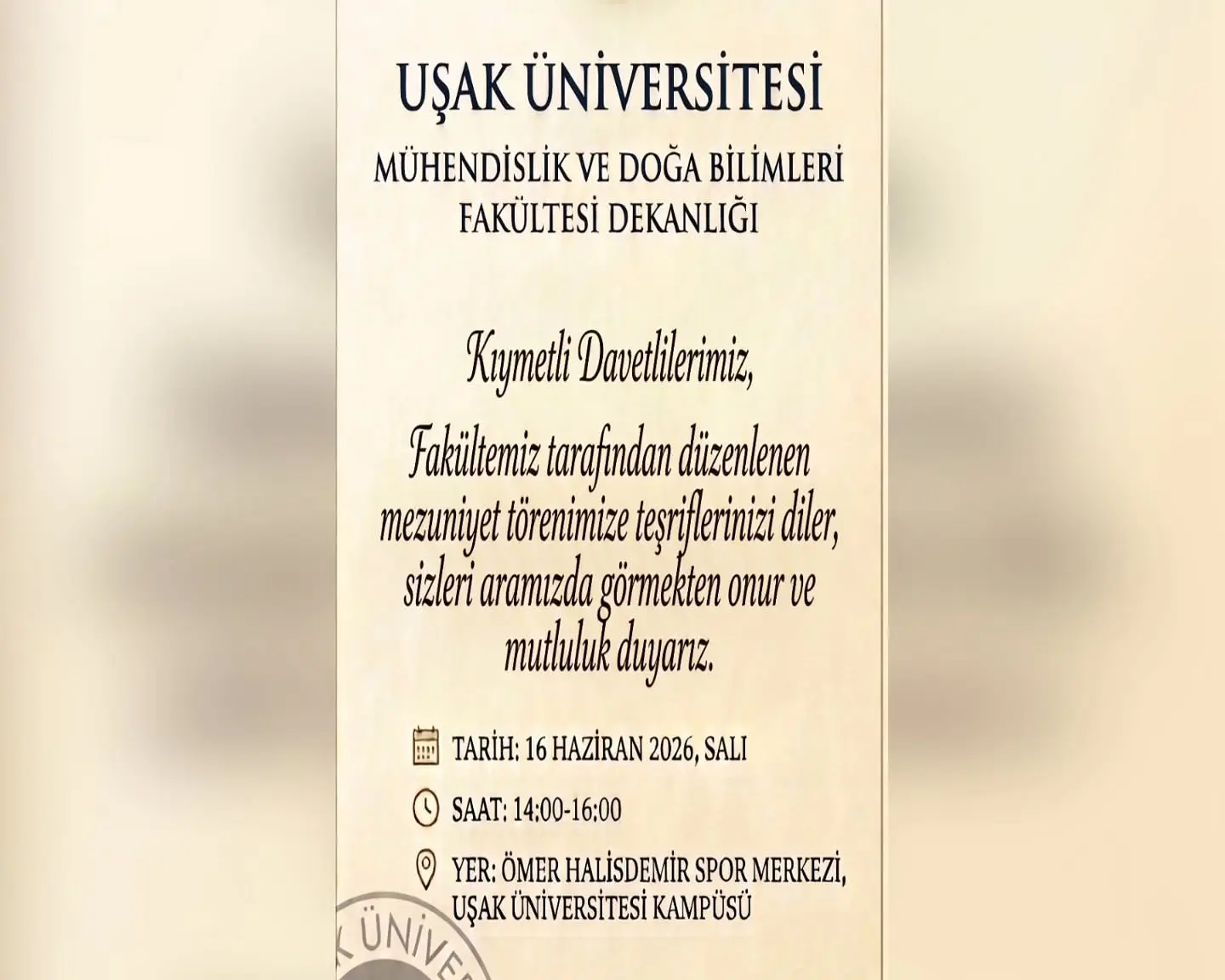 Mühendislik ve Doğa Bilimleri Fakültesi Mezuniyet Töreni