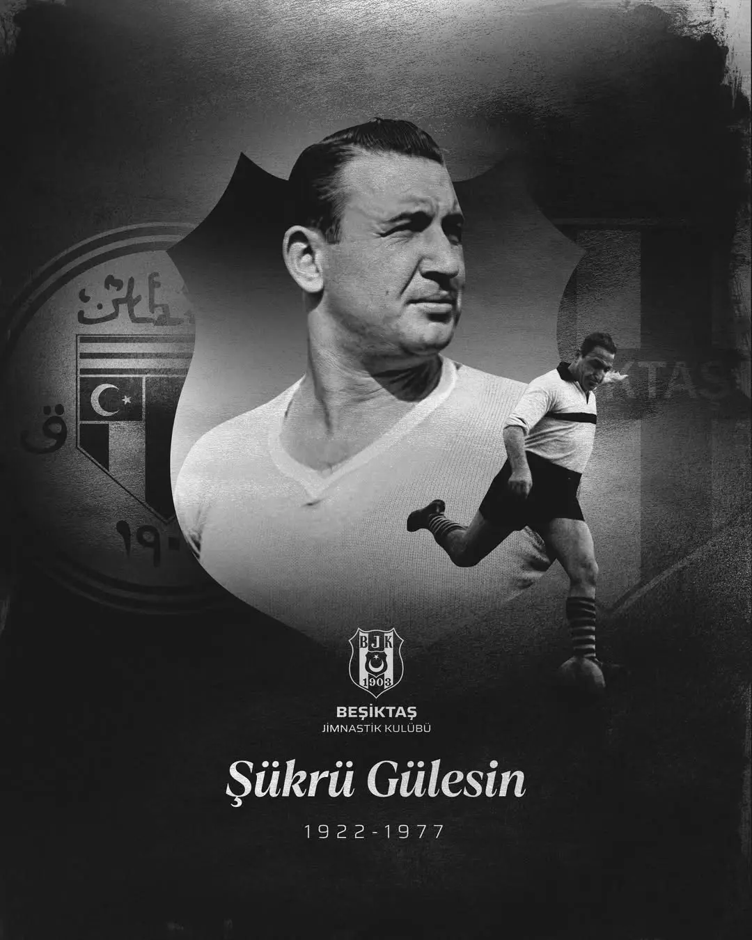 Beşiktaş Spor Kulübü'nden Şükrü Gülesin'e Vefa: 49. Ölüm Yıl Dönümünde Anıyoruz