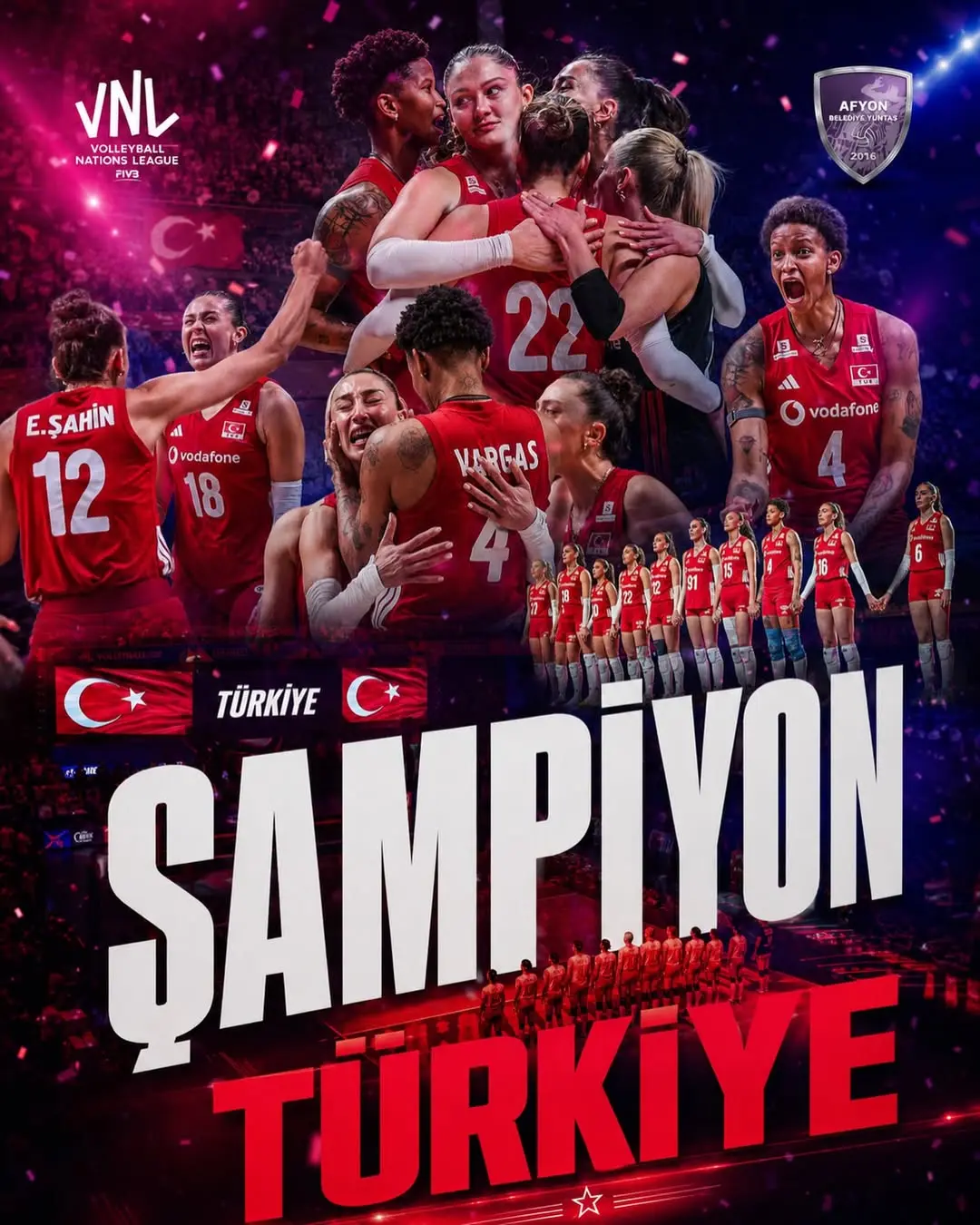 Filenin Sultanları 2026 VNL Şampiyonu: Türkiye!