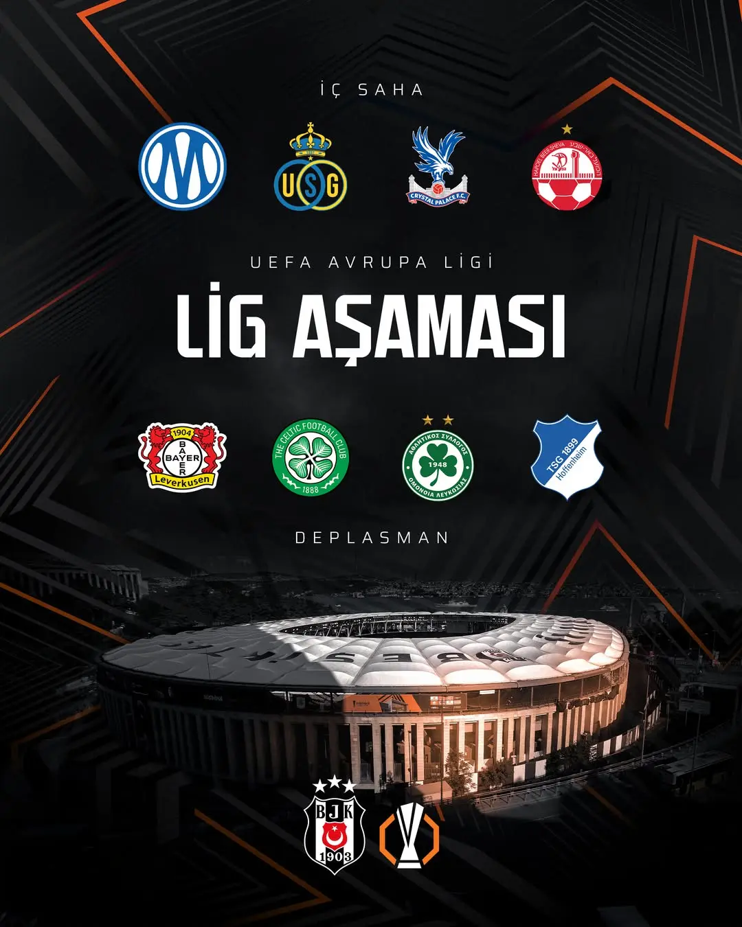 Beşiktaş'ın Avrupa Ligi Rakipleri Belli Oldu