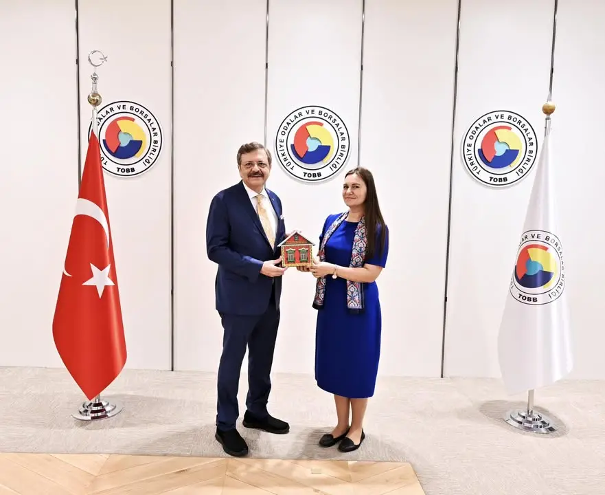 TOBB Başkanı Mustafa Rifat Hisarcıklıoğlu, Tataristan Ticaret ve Sanayi Odası Başkan Yardımcısı Yelena Ageeva'yı Ağırladı