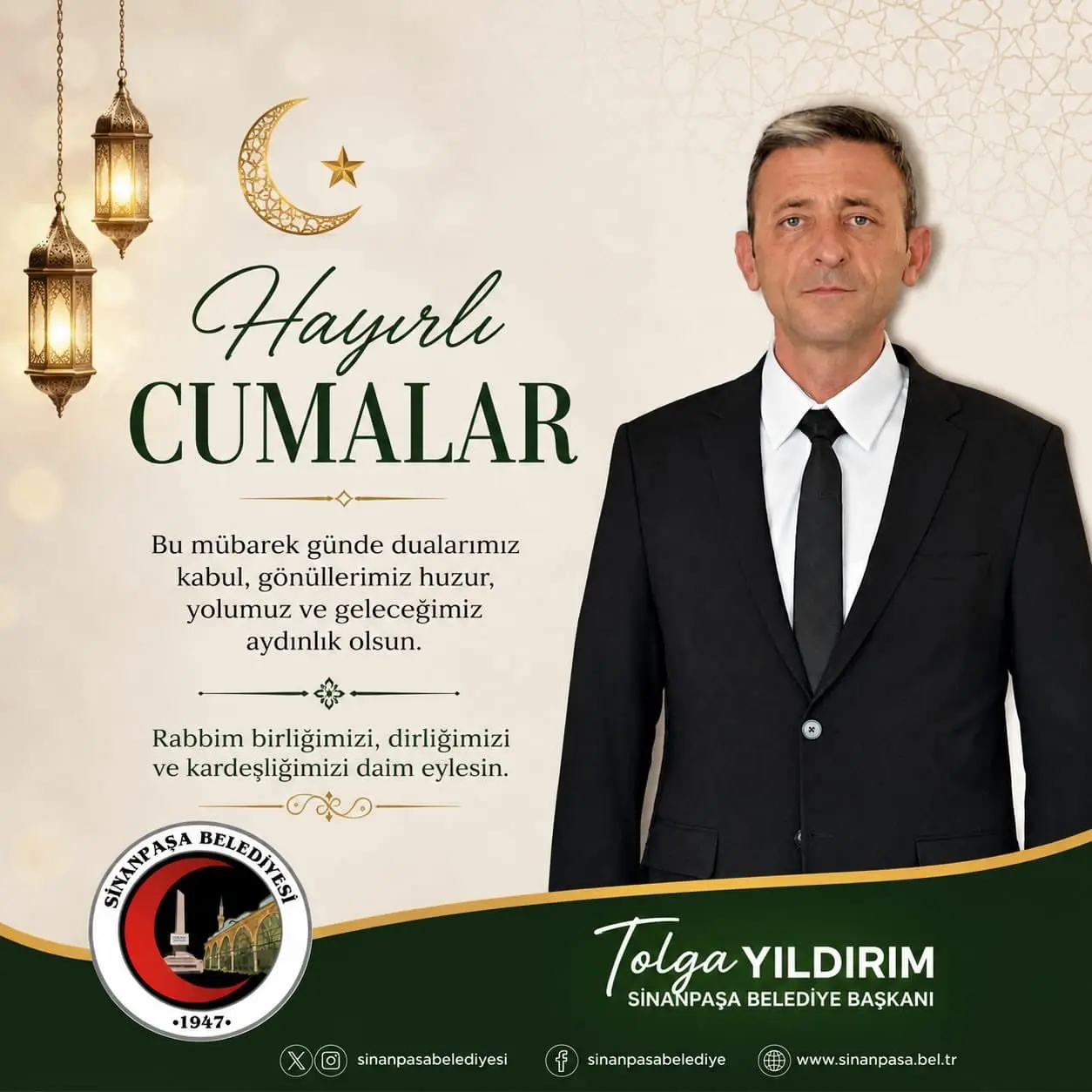 Başkan Yıldırım'dan Hayırlı Cumalar Mesajı