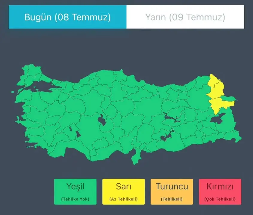 Meteorolojiden Kritik Hava Durumu Uyarısı: 8-9 Temmuz 2026