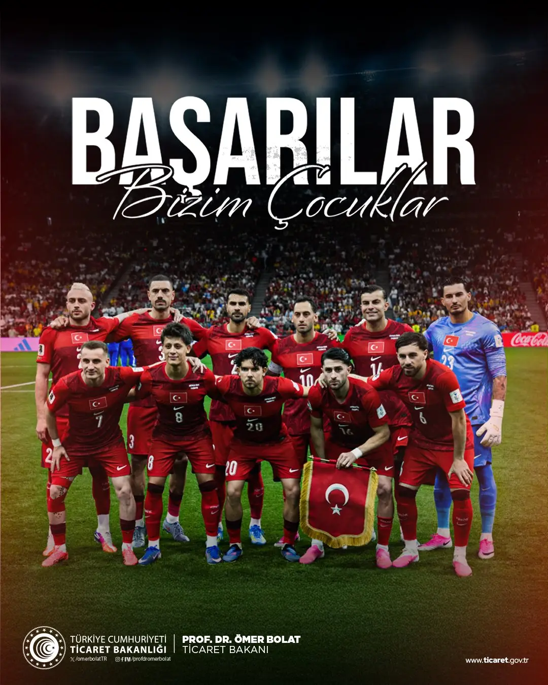 A Millî Futbol Takımı'na Paraguay maçı için başarı dileği