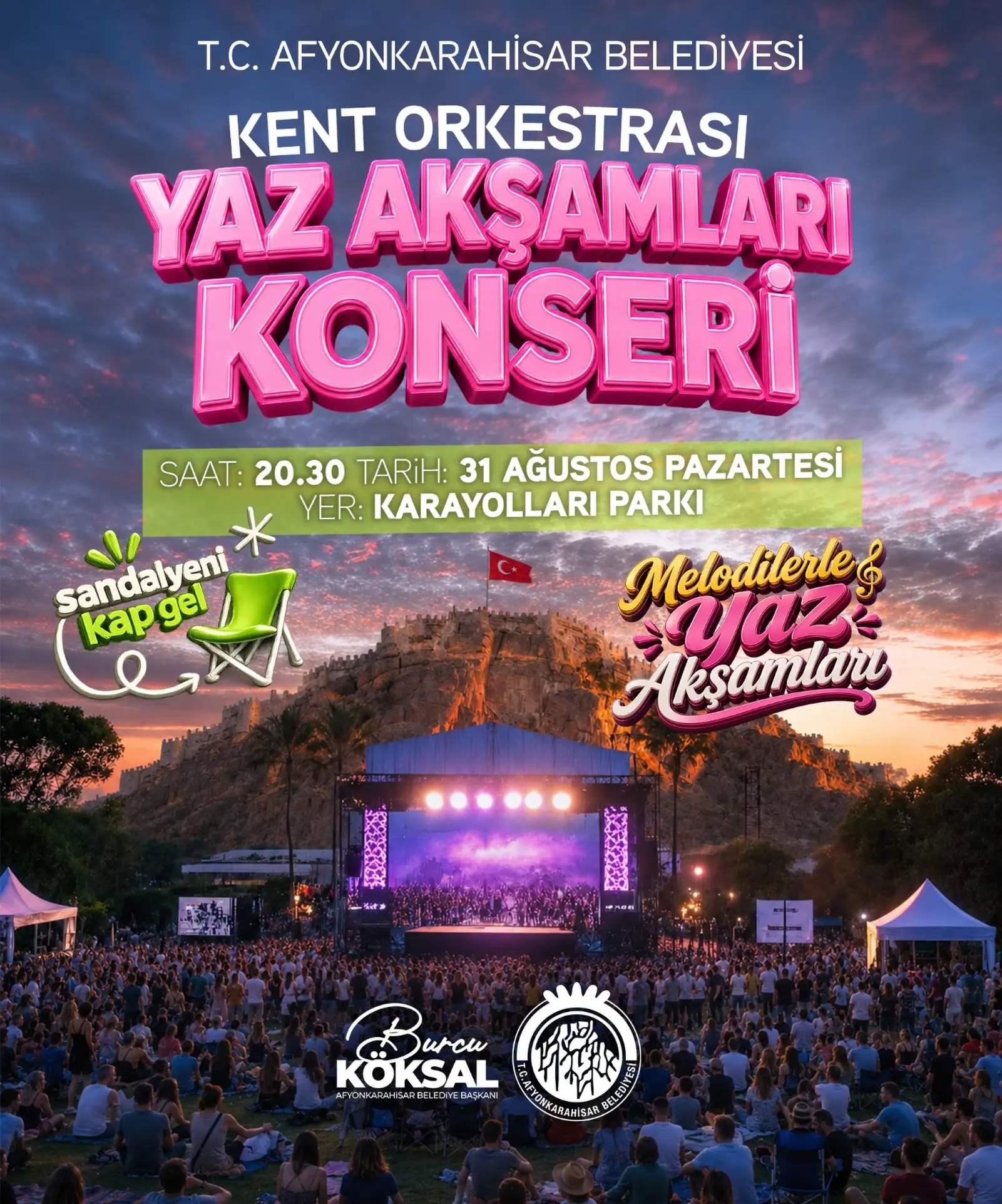 Yaz Akşamları Konseri 31 Ağustos'ta Gerçekleşecek