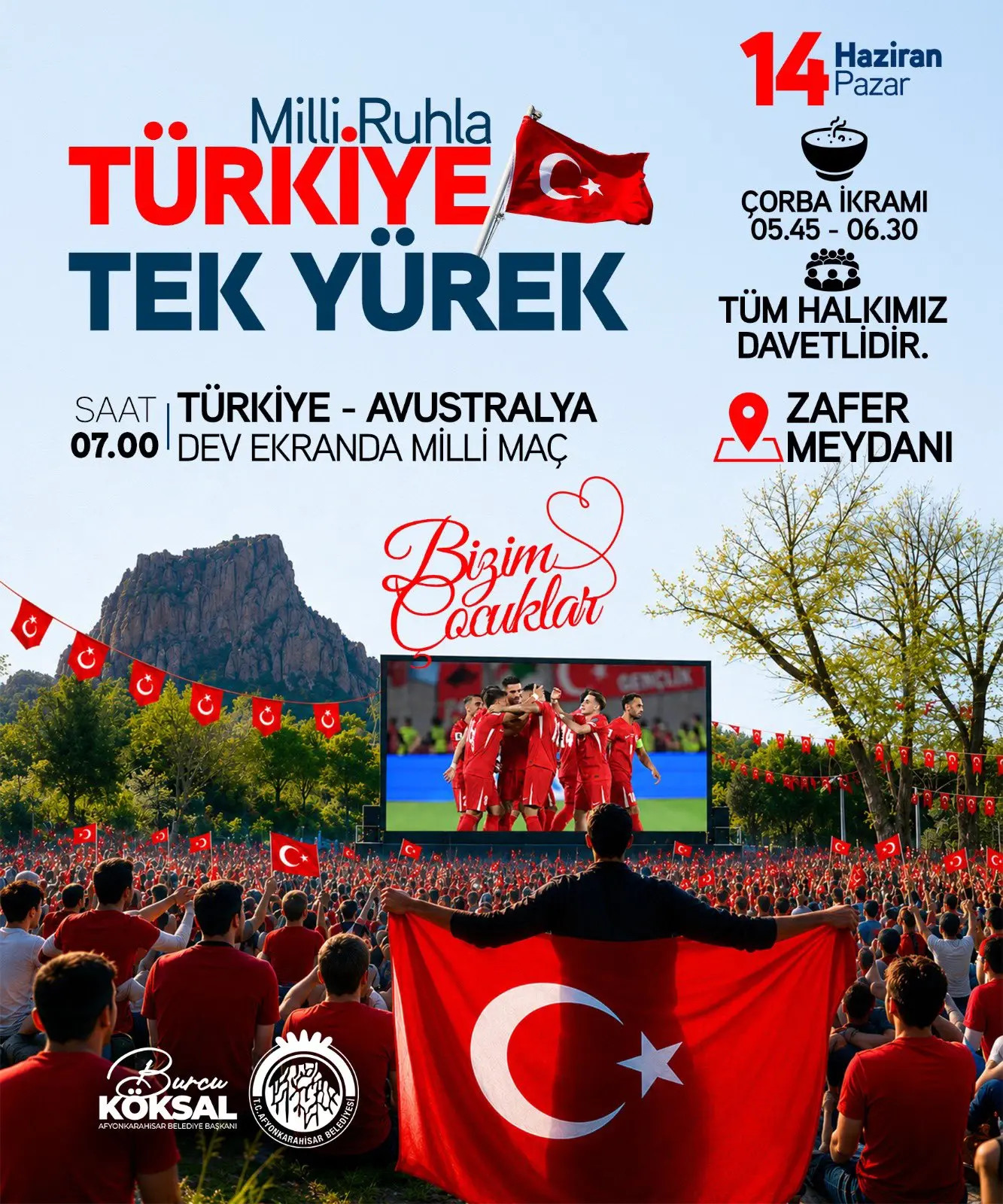 A Milli Takım Maçını Zafer Meydanı'nda İzleyin