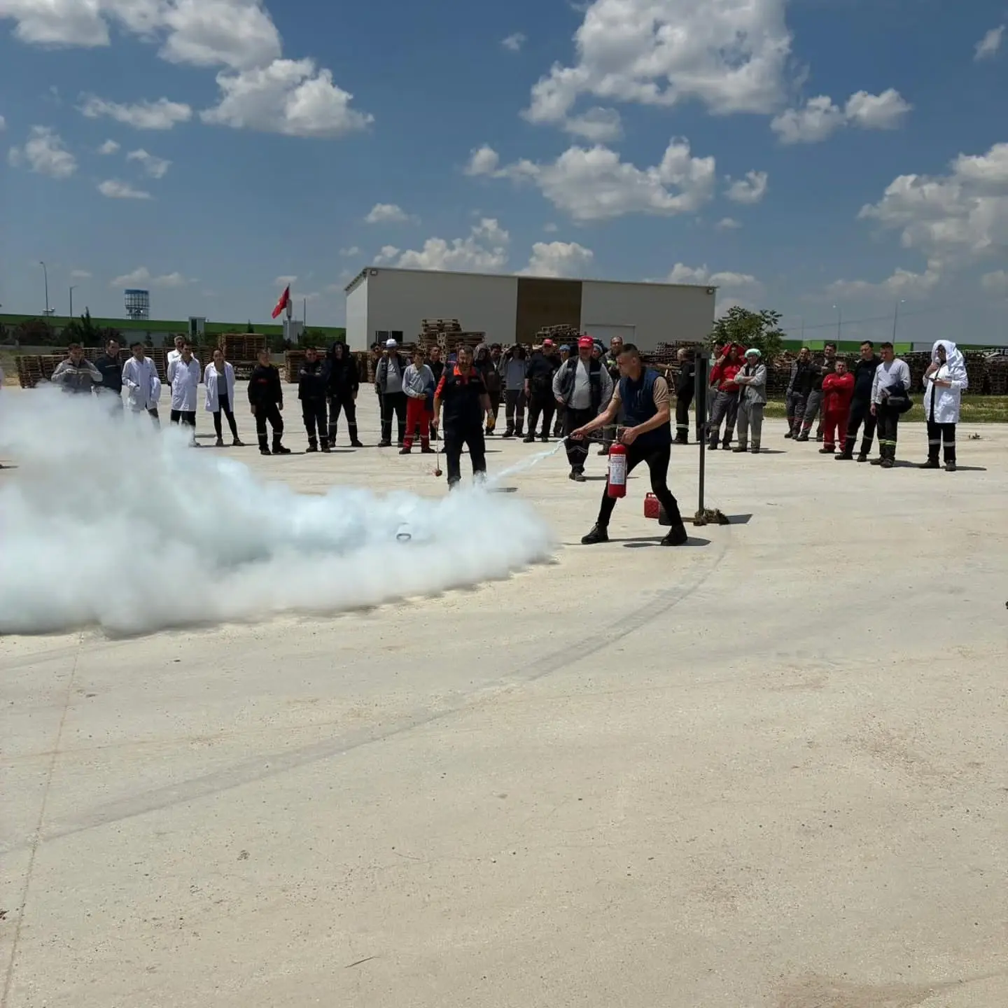 Atakey Patates Gıda Sanayi'nde afet eğitimi yapıldı