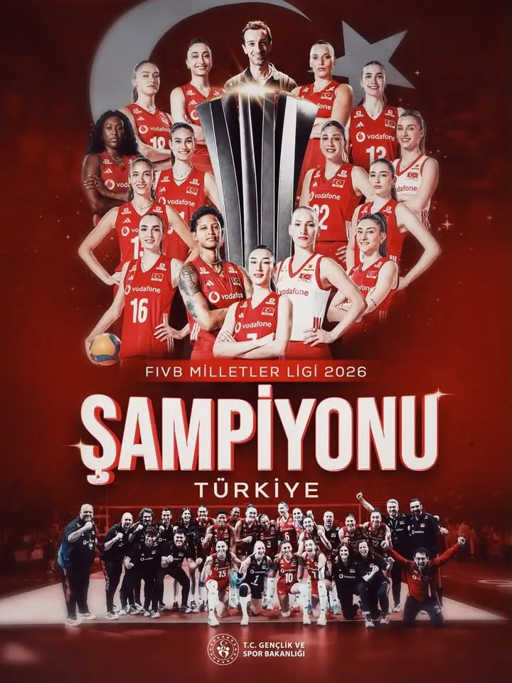 Türkiye, 2026 FIVB Kadınlar Voleybol Milletler Ligi Şampiyonu Oldu!
