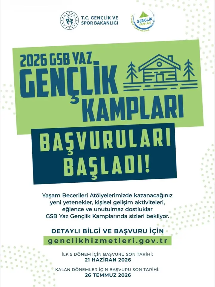 GENÇLİK KAMPLARI BAŞVURULARI BAŞLADI