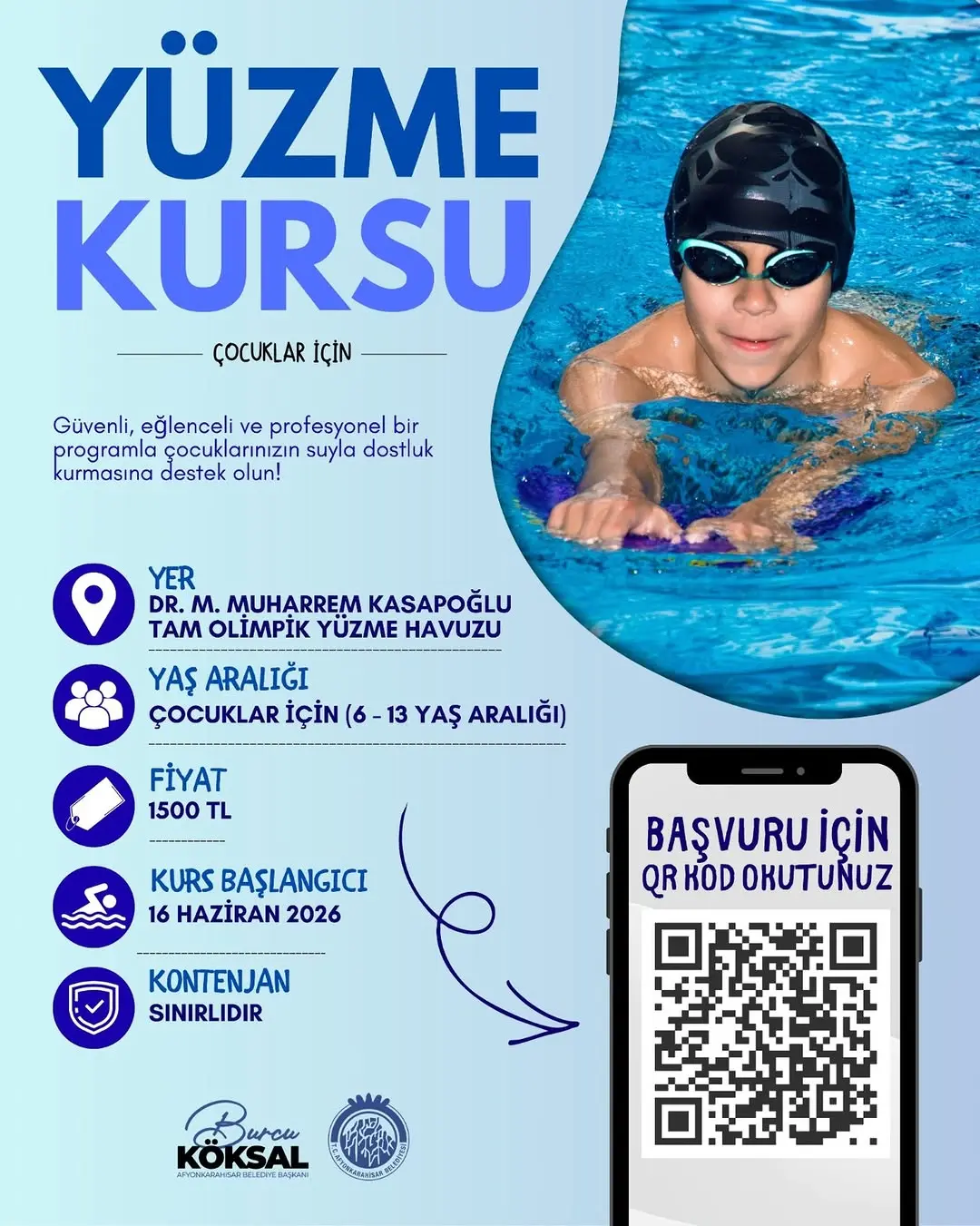 Afyonkarahisar'da Yüzme Kursu Başlıyor