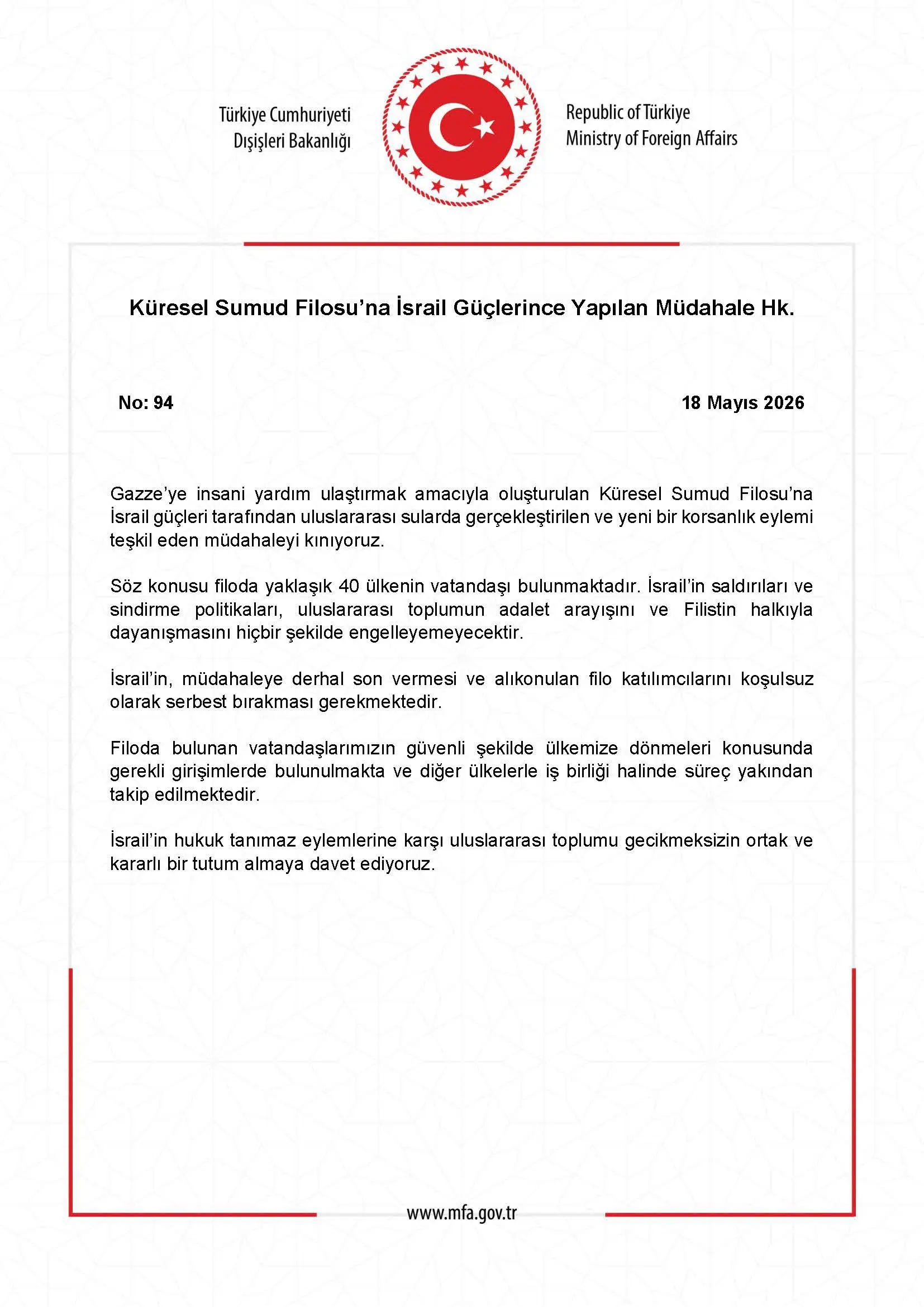 İsrail Güçleri Küresel Filoya Müdahale Etti