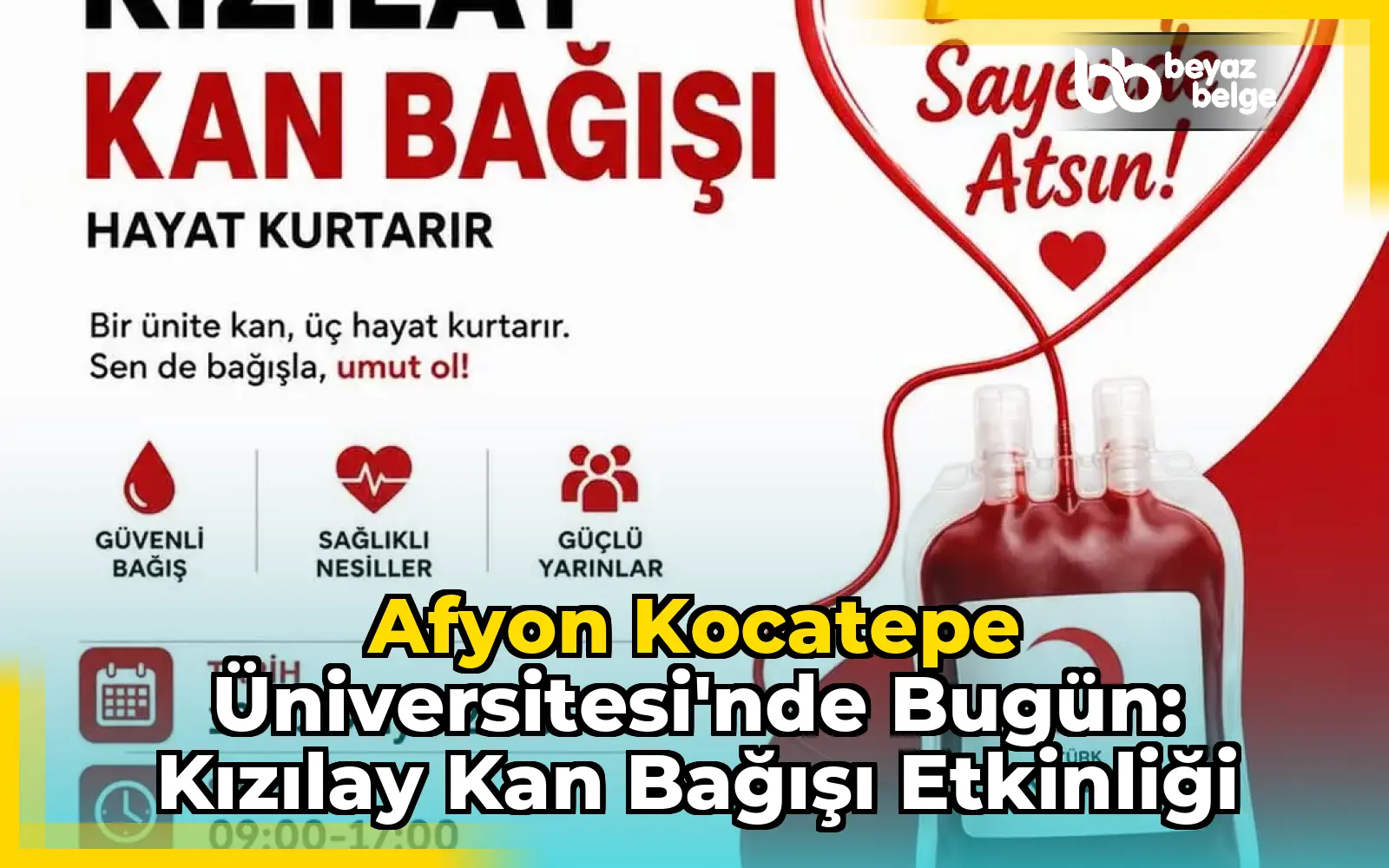 Afyon Kocatepe Üniversitesi'nde Bugün: Kızılay Kan Bağışı Etkinliği