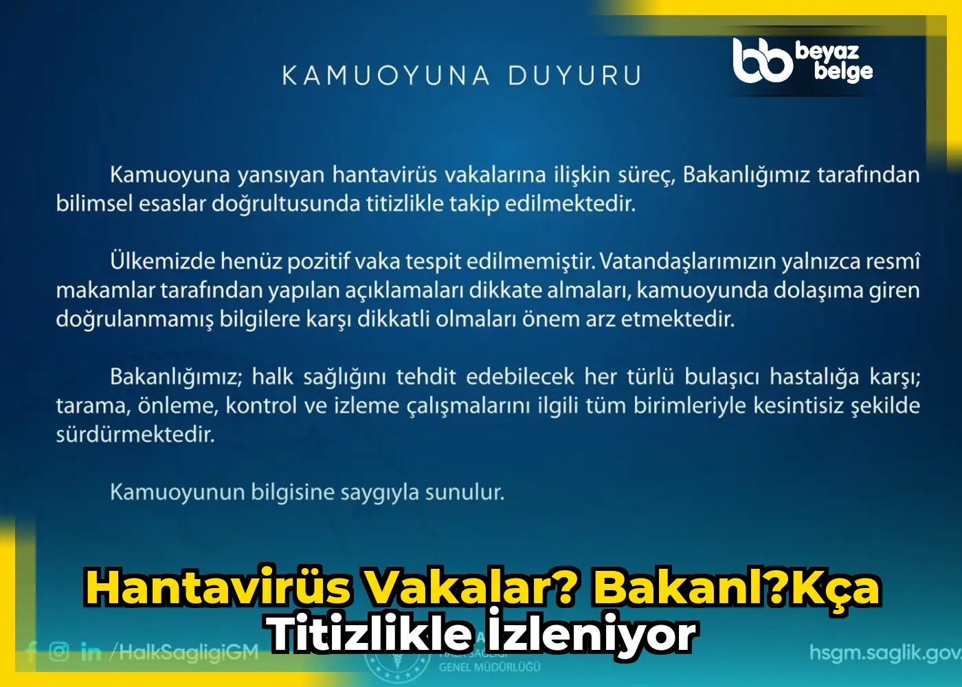 Hantavirüs vakalar? Bakanl?kça titizlikle izleniyor