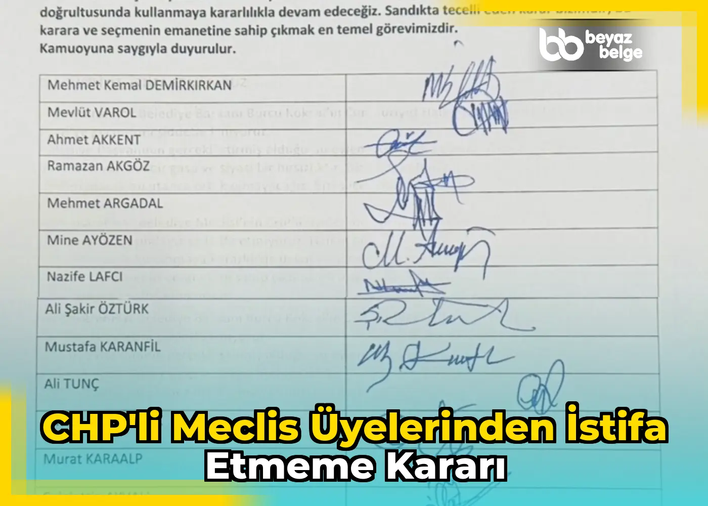 CHP'li Meclis Üyelerinden İstifa Etmeme Kararı