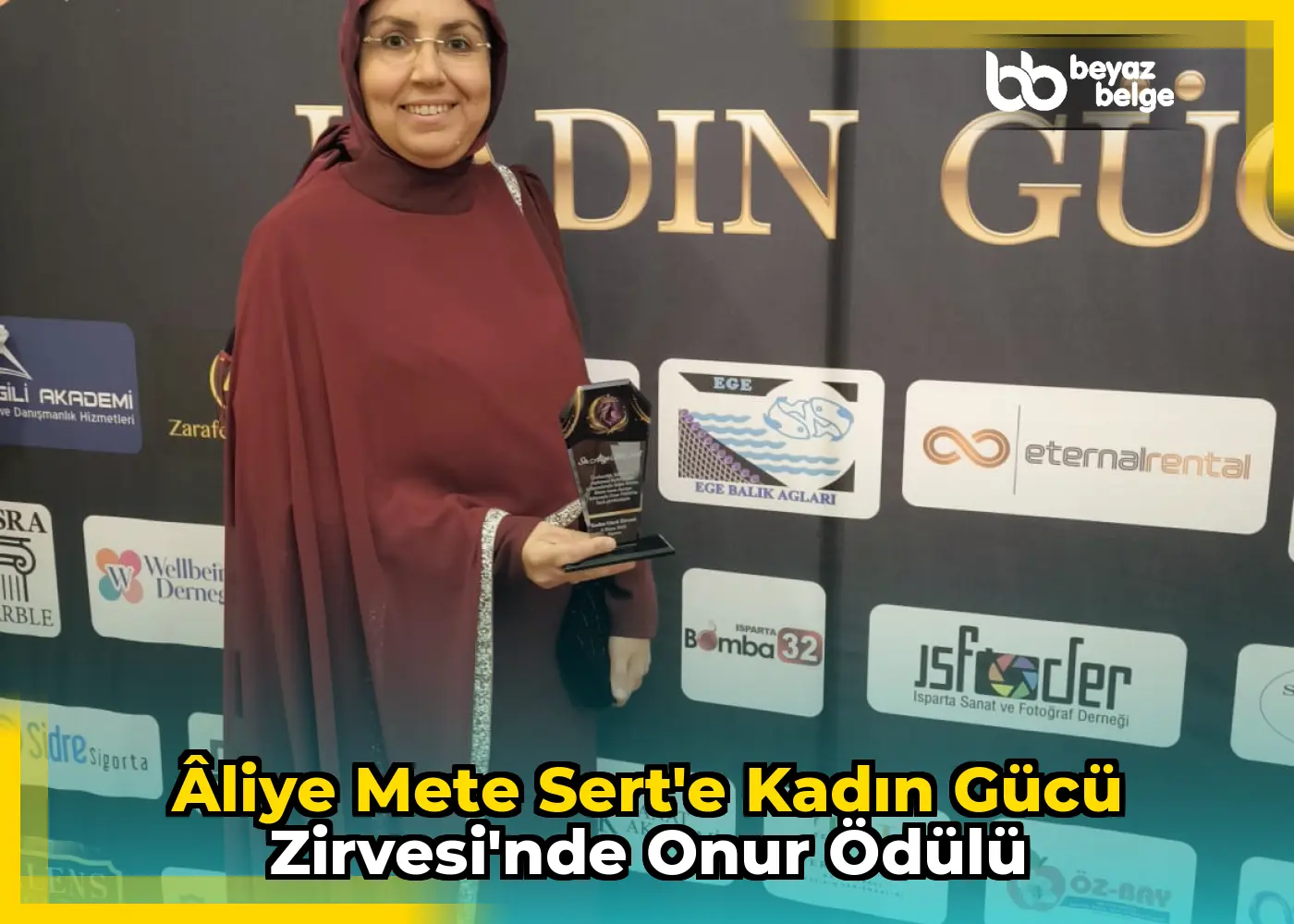 Âliye Mete Sert'e Kadın Gücü Zirvesi'nde Onur Ödülü