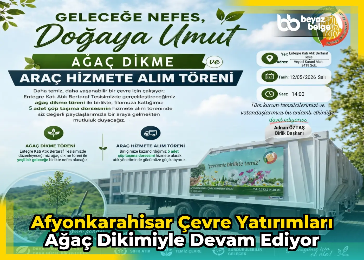 Afyonkarahisar Çevre Yatırımları Ağaç Dikimiyle Devam Ediyor