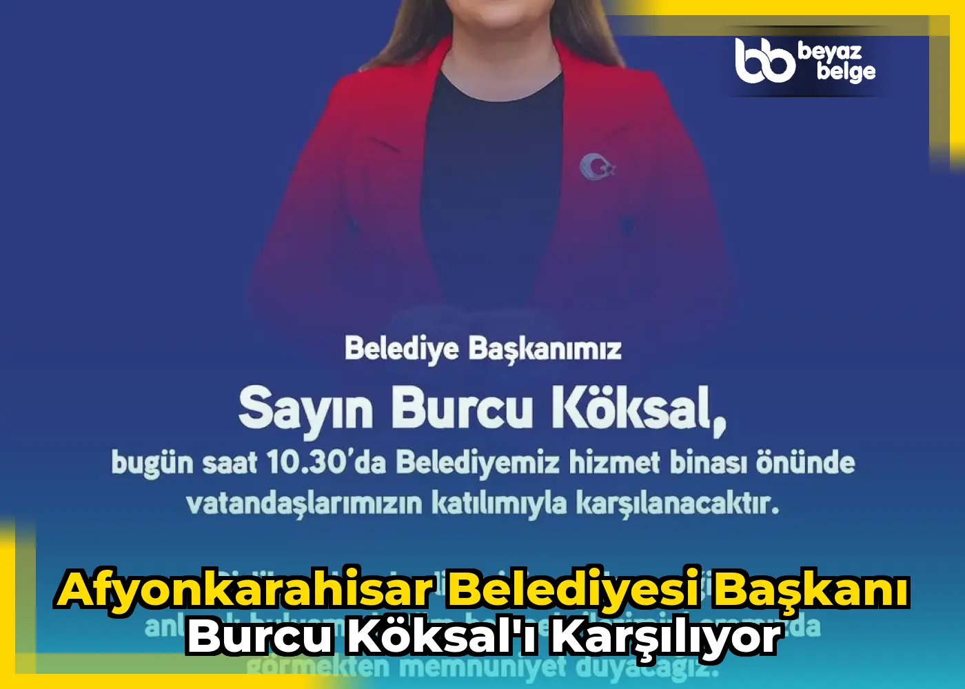 Afyonkarahisar Belediyesi Başkanı Burcu Köksal'ı Karşılıyor